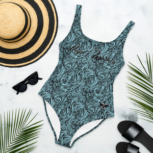 Ocean Wave One-Piece Swimsuit