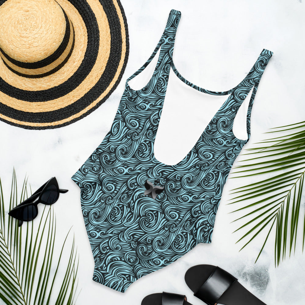 Ocean Wave One-Piece Swimsuit