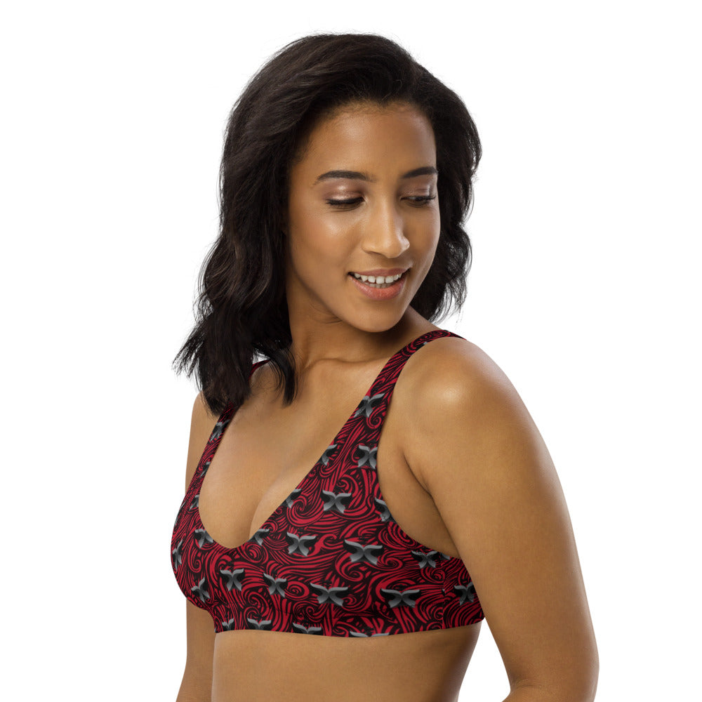 Padded bikini top: Red