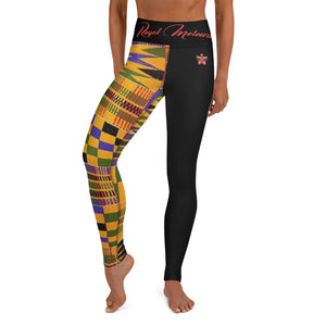 Kente/Black Yoga Leggings