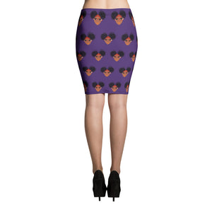 Mosi Collection Purple Pencil Skirt