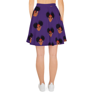 Mosi Collection Purple Skater Skirt