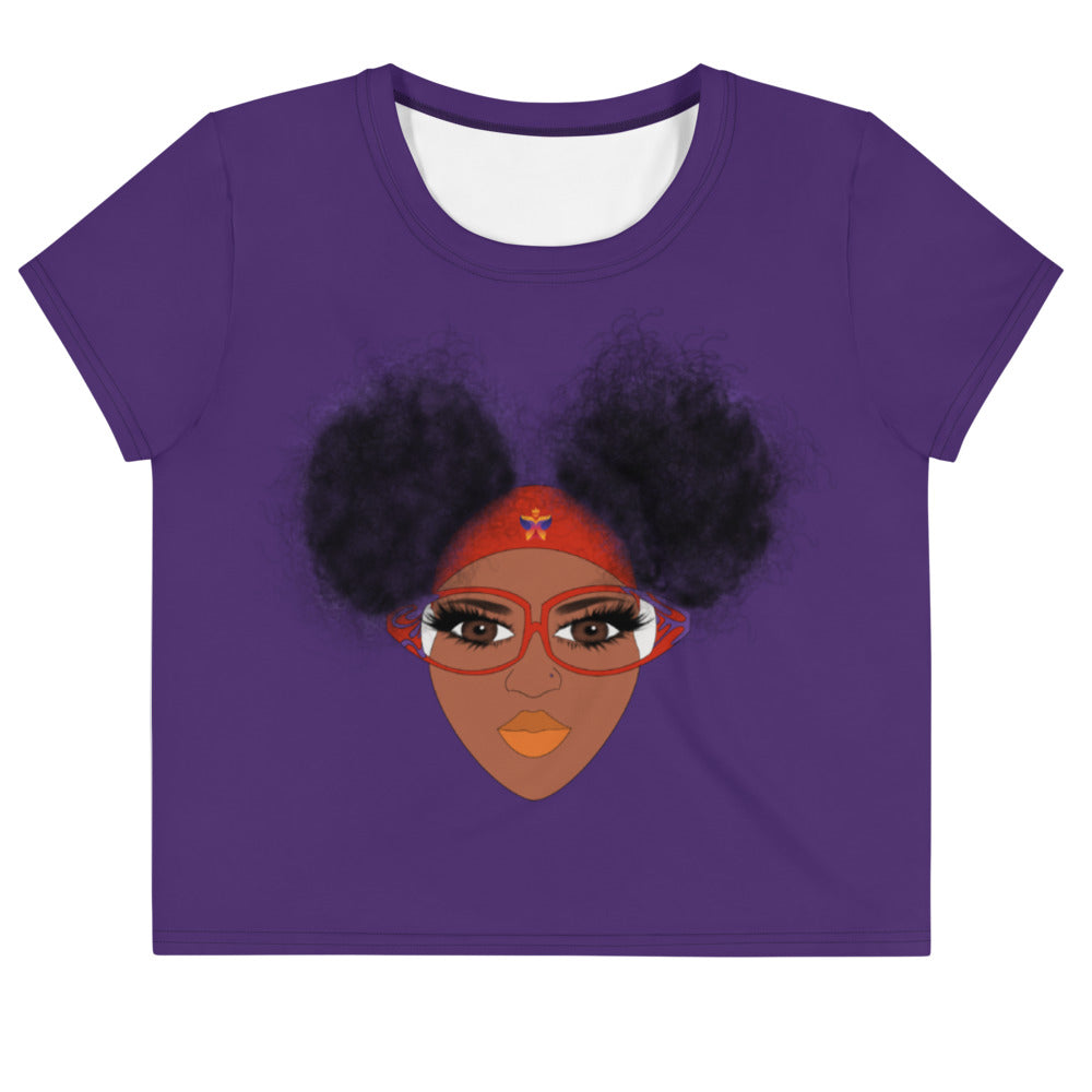 Mosi Collection Purple Crop Tee