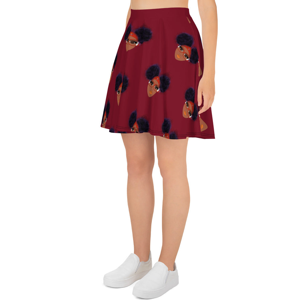 Mosi Collection Red Skater Skirt