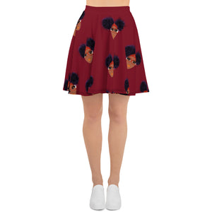 Mosi Collection Red Skater Skirt