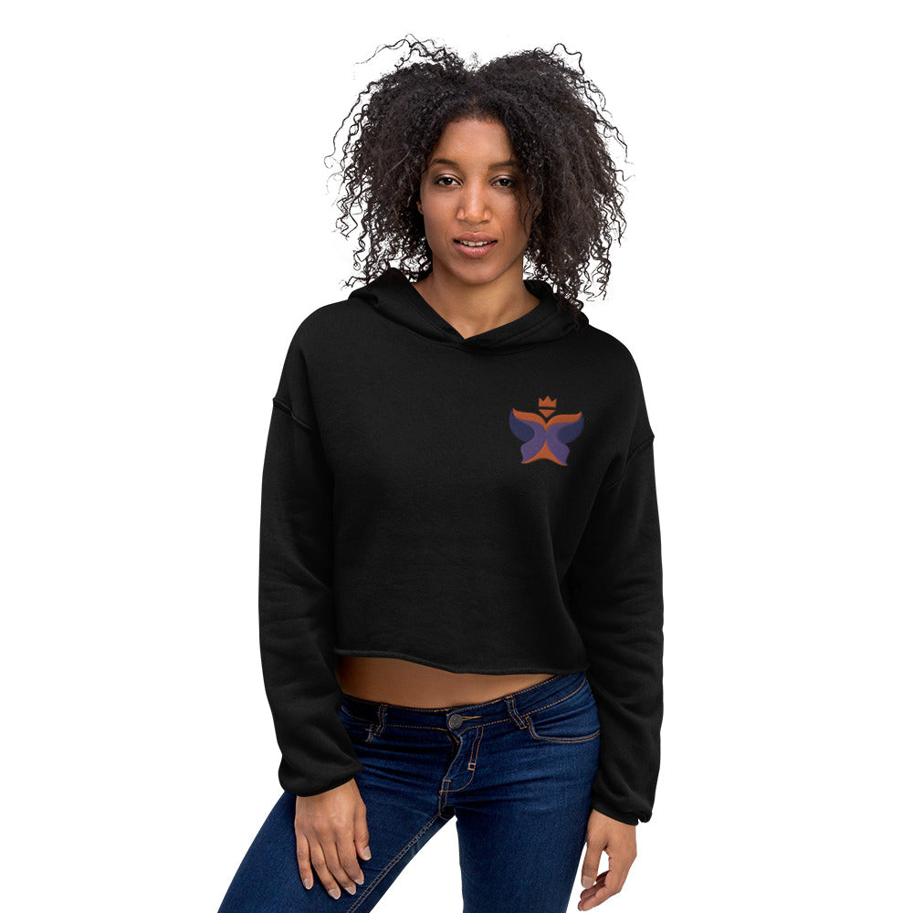 Signature Embroidered Crop Hoodie