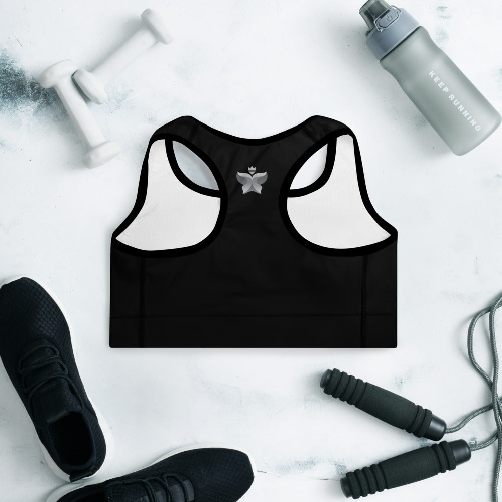 Black Pearl Padded Sports Bra