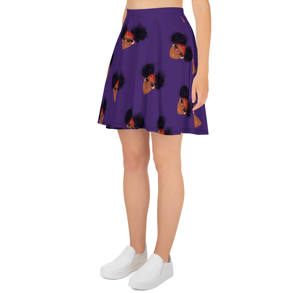 Mosi Collection Purple Skater Skirt